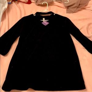 Black Cutout mid sleeve top/tunic